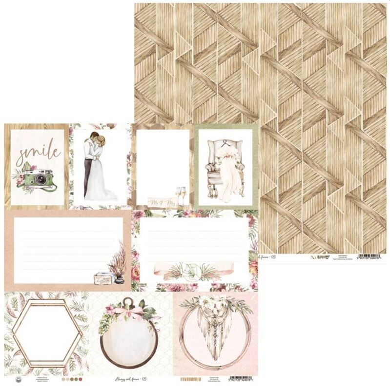 Sada scrapbookových oboustranně potištěných papírů P13 12x12" Always and Forever - sada 12 listů