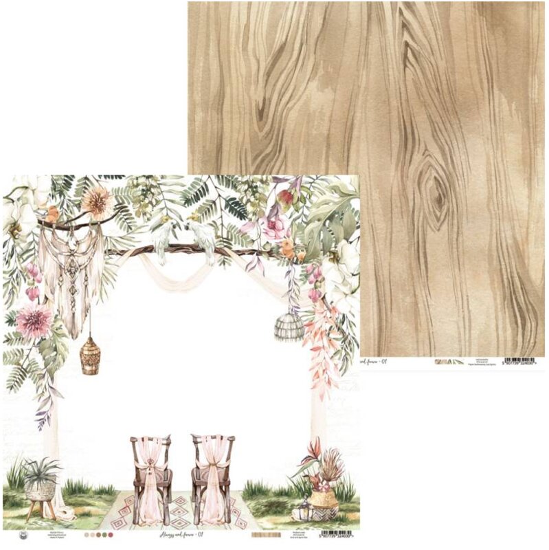 Sada scrapbookových oboustranně potištěných papírů P13 12x12" Always and Forever - sada 12 listů