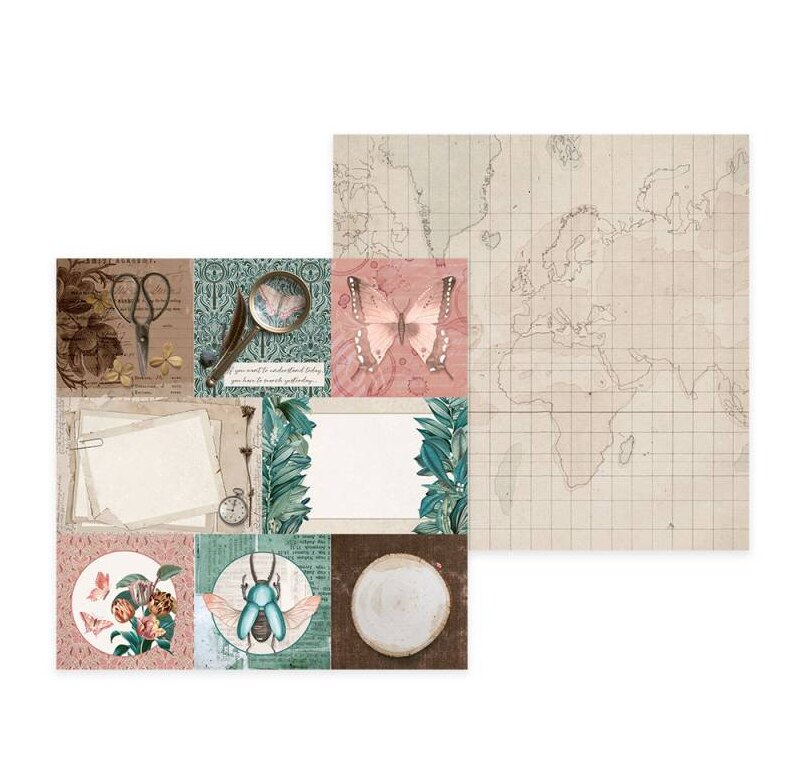 Scrapbookové oboustranně potištěné papíry P13 6x6" - Naturalist - sada 12 listů