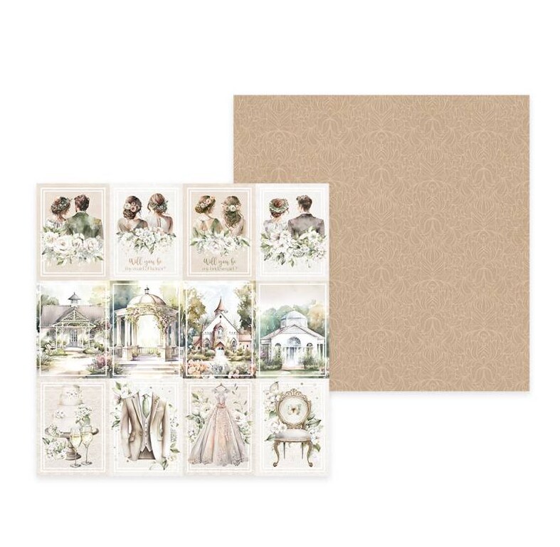 Scrapbookové oboustranně potištěné papíry P13 6x6" - Love and Lace - sada 12 listů