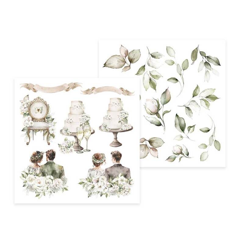 Scrapbookové oboustranně potištěné papíry P13 6x6" - Love and Lace - sada 12 listů