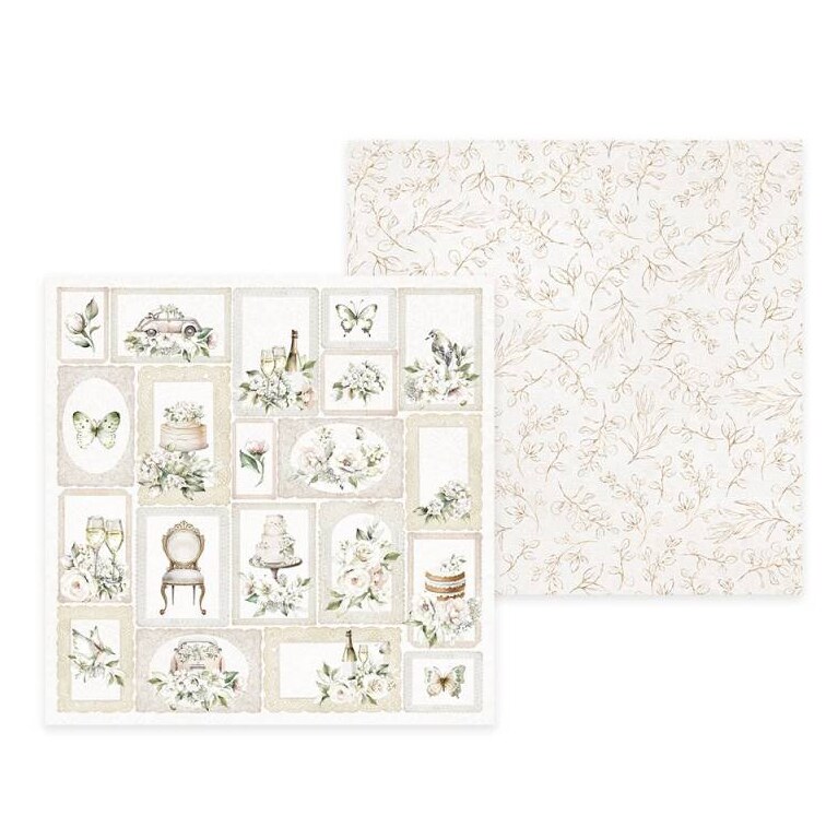 Scrapbookové oboustranně potištěné papíry P13 6x6" - Love and Lace - sada 12 listů