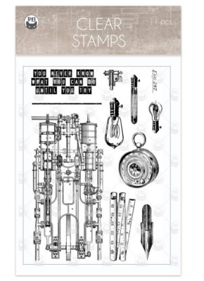 Silikonová razítka P13 - Free Spirit - sada 11 ks