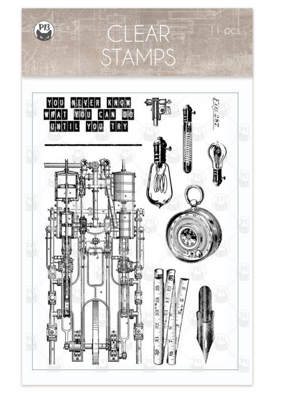 Silikonová razítka P13 - Free Spirit - sada 11 ks