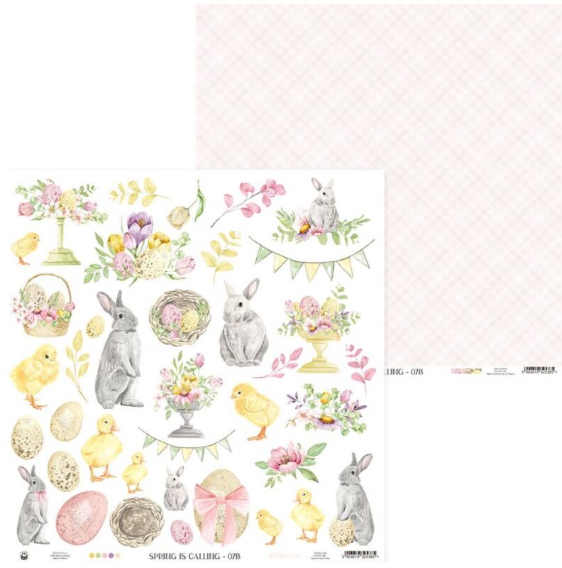 Potištěný papír 12x12" P13 Spring is calling 07b - 1 list