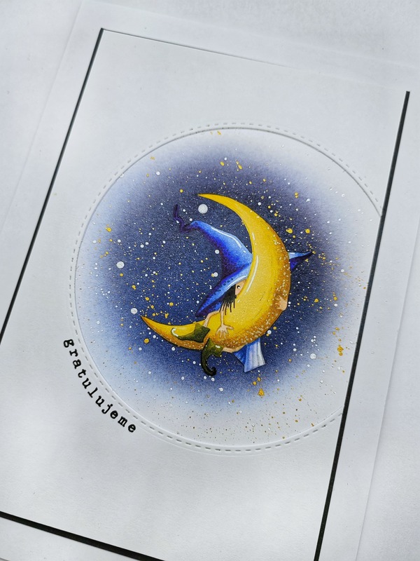 Přání ruční výroba - Čarodějka - 1 ks