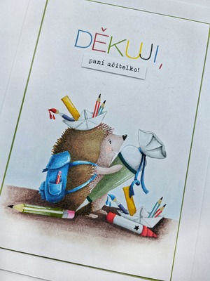 Přání ruční výroba - Děkuji, paní učitelko! - 1 ks