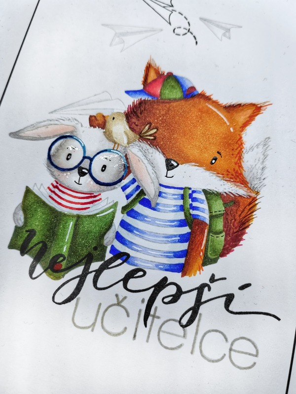 Přání ruční výroba - Nejlepší učitelce! - 1 ks