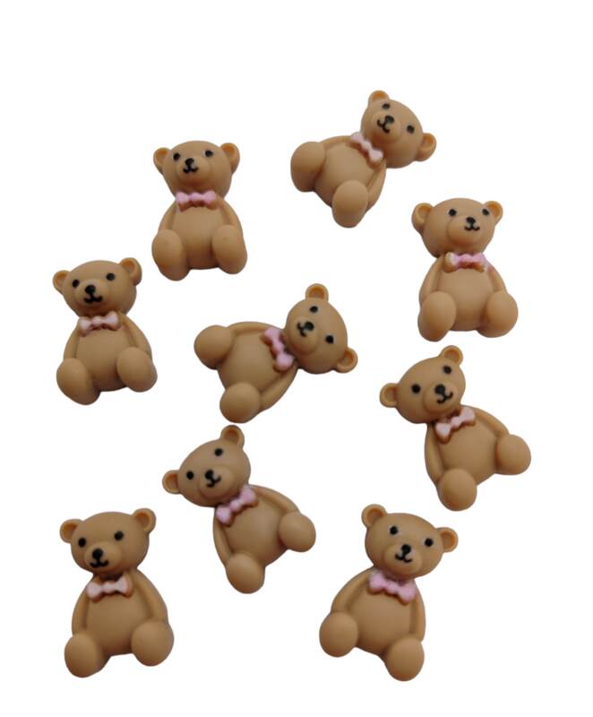 Ozdoba - Medvídek mini - 1,5 cm - balení 3 ks
