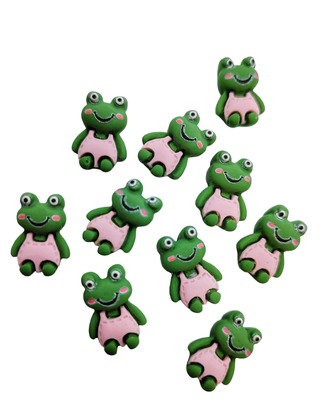 Ozdoba - Žabka - 1,5 cm - balení 3 ks