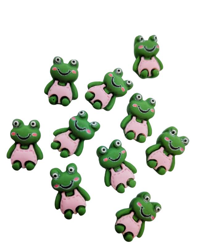 Ozdoba - Žabka - 1,5 cm - balení 3 ks