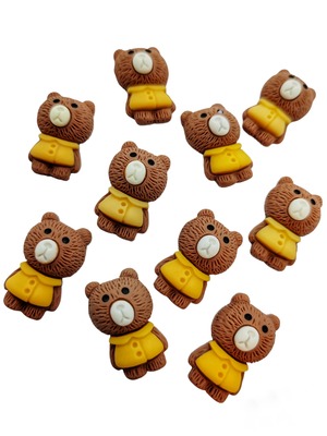 Ozdoba - Medvídek - 2 cm - balení 3 ks