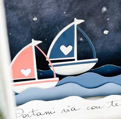 Vyřezávací šablony MODA SCRAP - moře, vlny - sada 10 ks