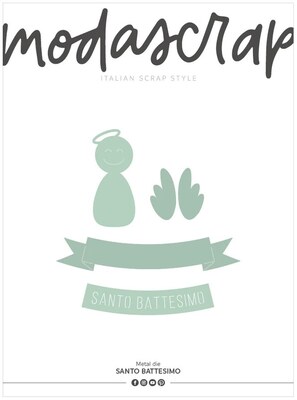 Vyřezávací šablony MODA SCRAP - andílek a banner - sada 5 ks