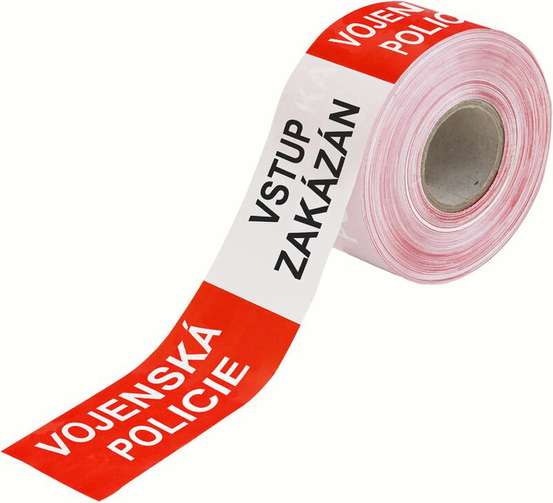 Vytyčovací páska VOJENSKÁ POLICIE - 75 mm x 500 m