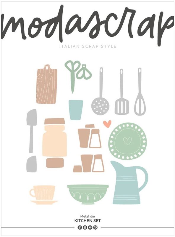 Vyřezávací šablony MODA SCRAP - vaření - sada 24 ks