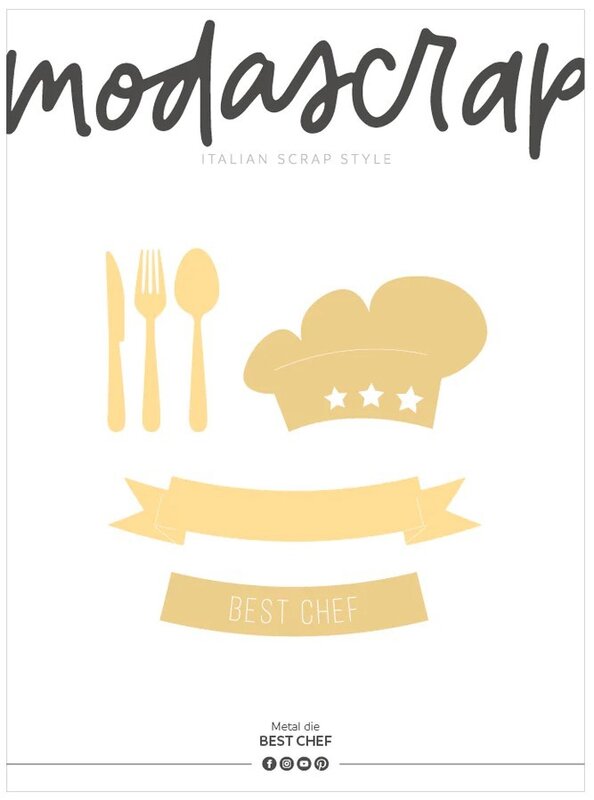 Vyřezávací šablony MODA SCRAP - šéfkuchař - sada 6 ks
