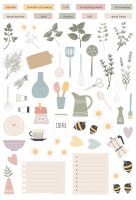 Papírové výseky MODA SCRAP - Herbs and Flowers - sada 61 ks