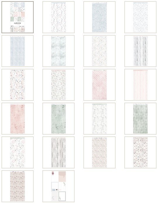 Sada papírů MODA SCRAP 6x12" - Secret Garden - sada 21 listů