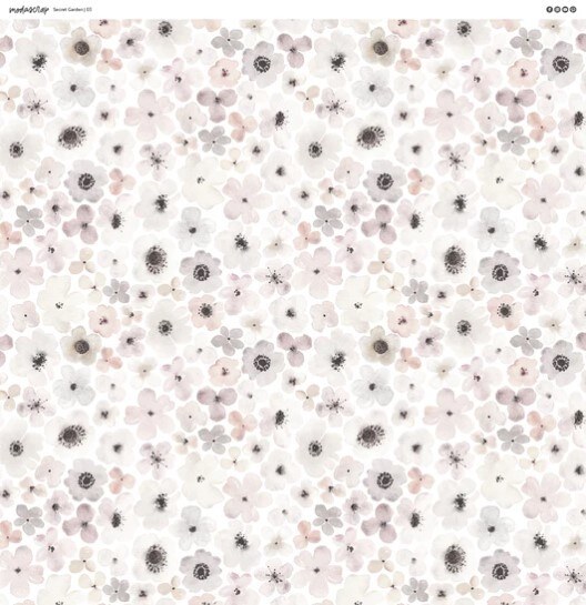 Sada papírů MODA SCRAP 12x12" - Secret Garden - sada 13 listů