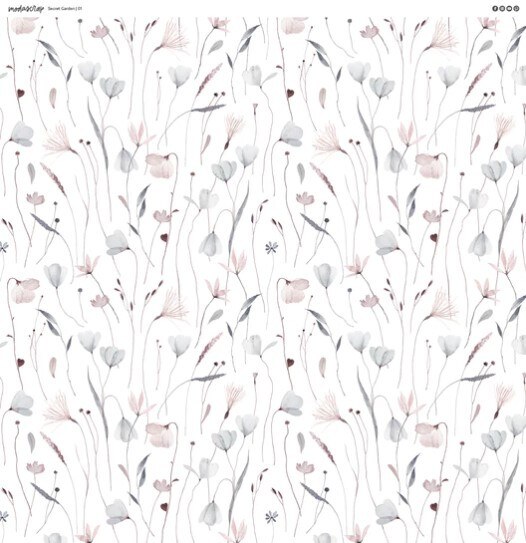 Sada papírů MODA SCRAP 12x12" - Secret Garden - sada 13 listů