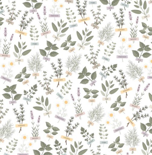 Sada papírů MODA SCRAP 12x12" - Herbs and Flowers - sada 13 listů