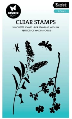 Silikonová razítka Studio Light - luční květy - sada 4 ks