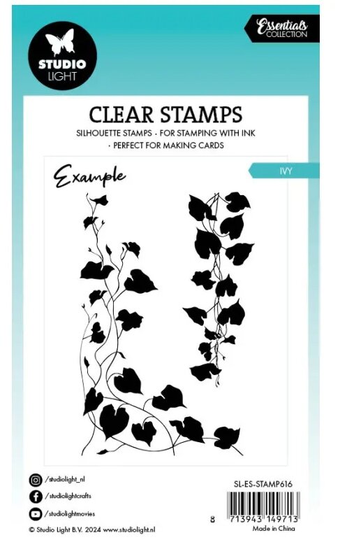 Silikonová razítka Studio Light - břečťan - sada 2 ks