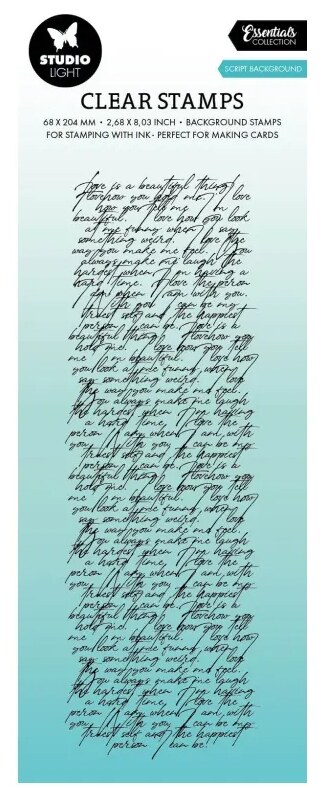 Silikonová razítka pozaďová Studio Light - text psací písmo