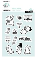 Silikonová razítka Studio Light - sněhuláci a vločky - sada 13 ks