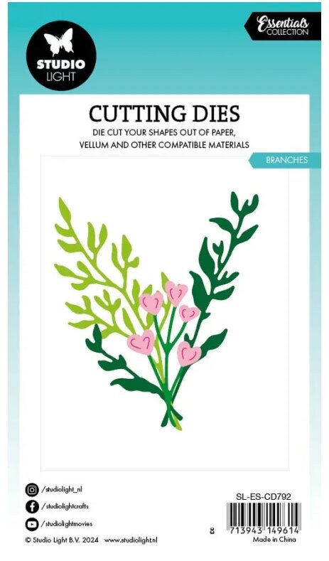 Vyřezávací šablony Studio Light - větvičky - sada 9 ks