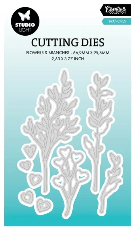 Vyřezávací šablony Studio Light - větvičky - sada 9 ks