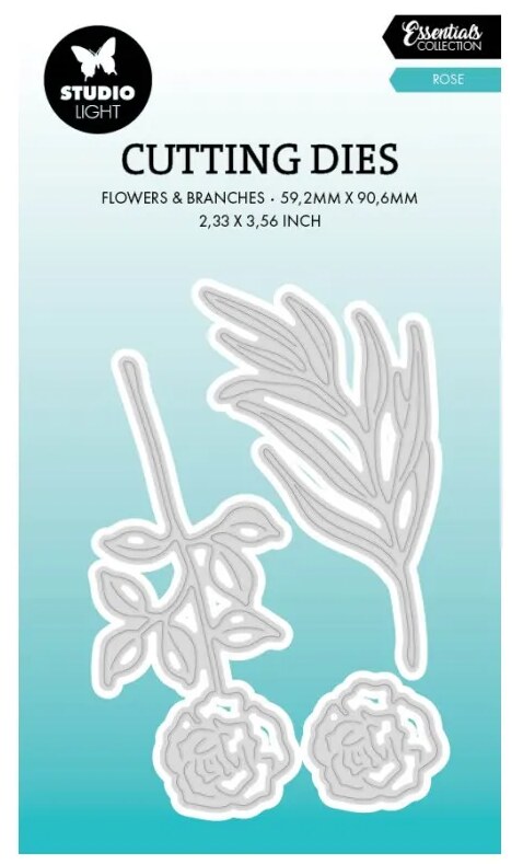 Vyřezávací šablony Studio Light - růžičky - sada 3 ks