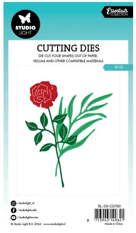 Vyřezávací šablony Studio Light - růžičky - sada 3 ks