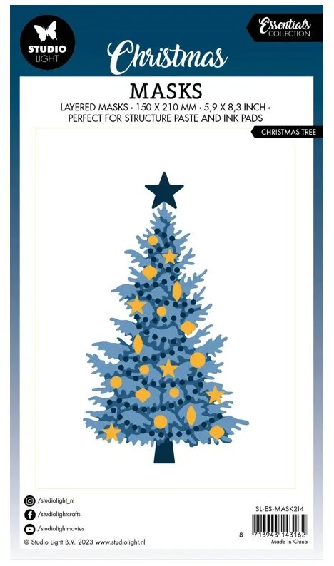 Plastová šablona k vrstvení Studio Light - vánoční stromeček