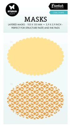 Plastová šablona k vrstvení Studio Light - ovál - 1 ks