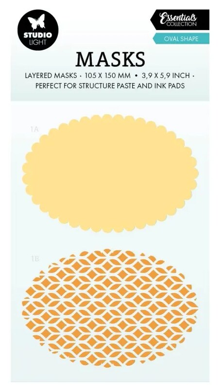 Plastová šablona k vrstvení Studio Light - ovál - 1 ks