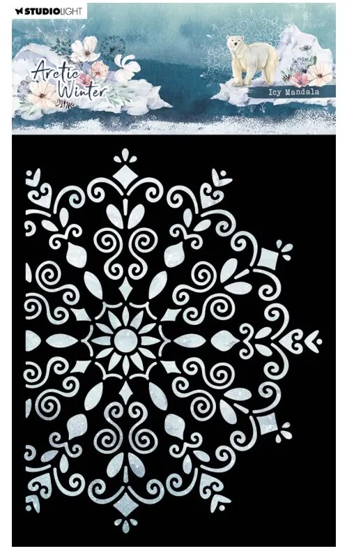 Plastová šablona Studio Light - ledová mandala - 1 ks