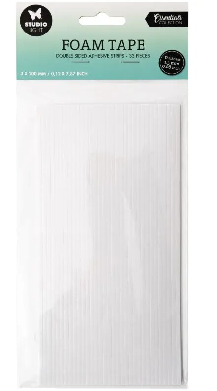 Oboustranně lepicí pěnové proužky - 3 x 200 mm - balení 33 ks