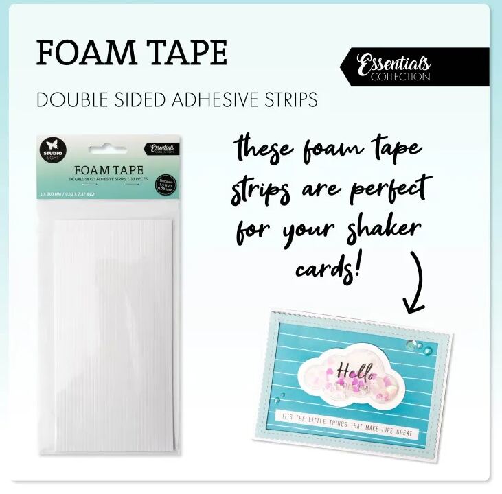 Oboustranně lepicí pěnové proužky - 3 x 200 mm - balení 33 ks