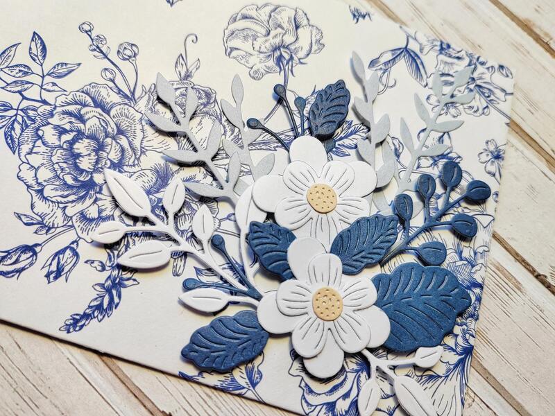 Dárková obálka - Květinová 1 - 1 ks