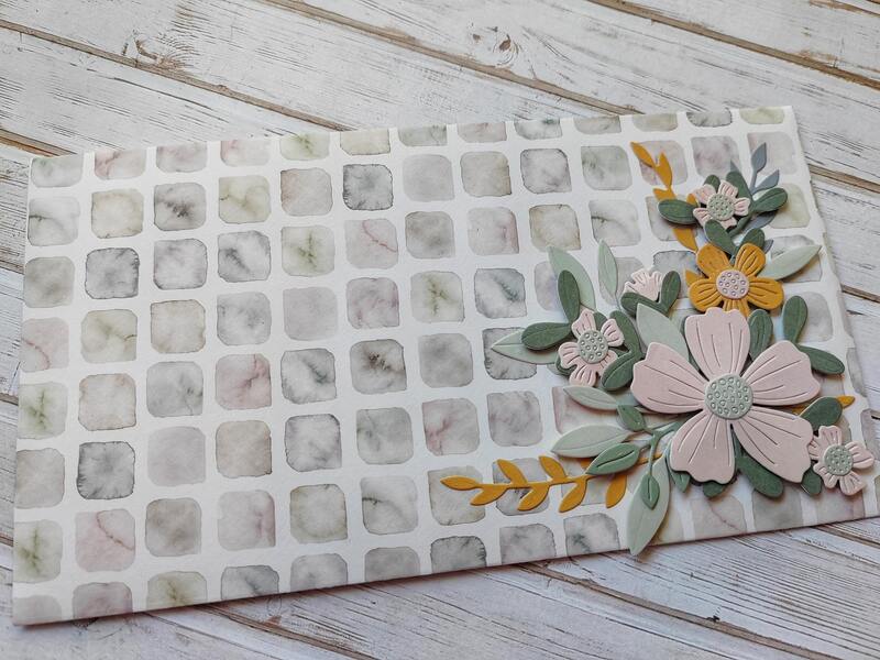 Dárková obálka - Květinová 3 - 1 ks