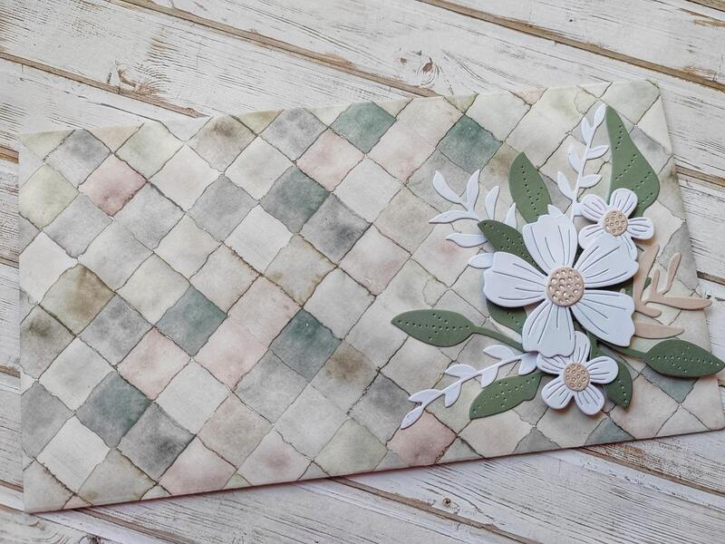 Dárková obálka - Květinová 10 - 1 ks