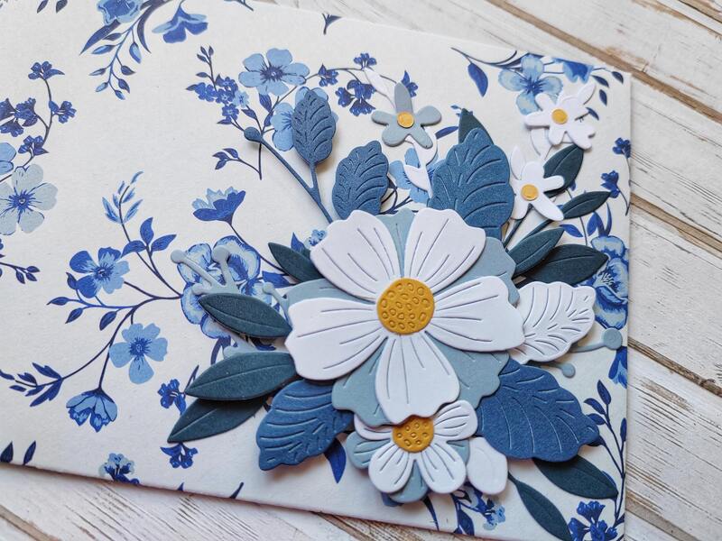 Dárková obálka - Květinová 12 - 1 ks