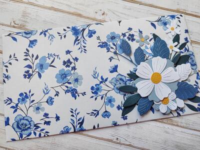 Dárková obálka - Květinová 12 - 1 ks