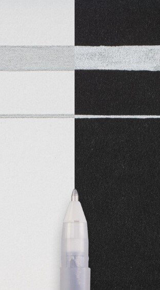 Gelový popisovač SAKURA metalický stříbrný - 1 ks