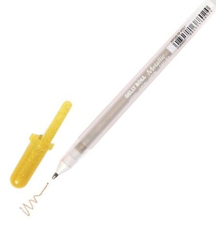 Gelový popisovač SAKURA metalický zlatý - 1 ks