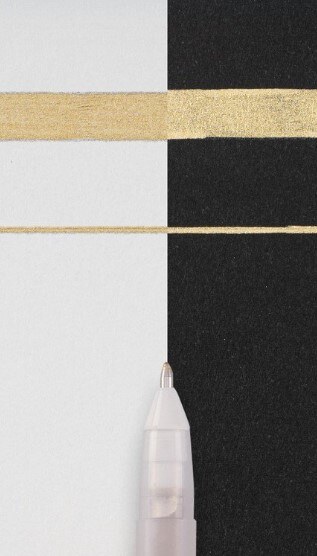 Gelový popisovač SAKURA metalický zlatý - 1 ks