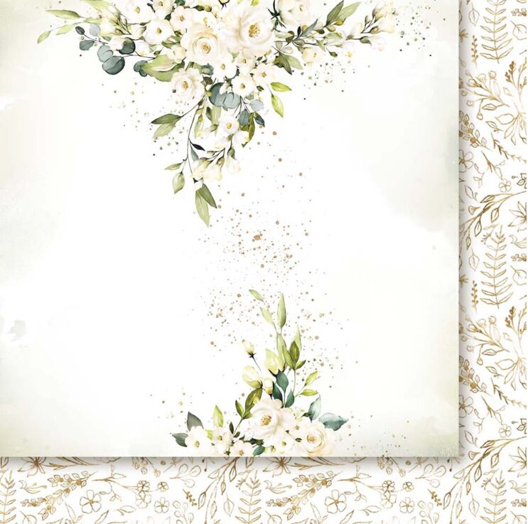 Oboustranně potištěný papír 30x30cm PAPER HEAVEN - Zlaté sny 03