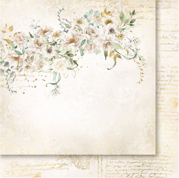 Oboustranně potištěný papír 30x30cm PAPER HEAVEN - Zlatá dáma 02